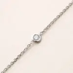 Bracelet Diamant femme Or Blanc Le Serti Clos 0,06 carat