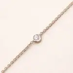 Bracelet Diamant femme Or Rose Le Serti Clos 0,06 carat