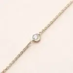 Bracelet Diamant femme Or Jaune Le Serti Clos 0,06 carat