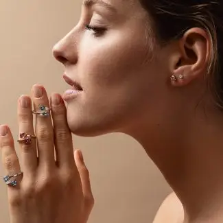 Puces d'oreilles portées