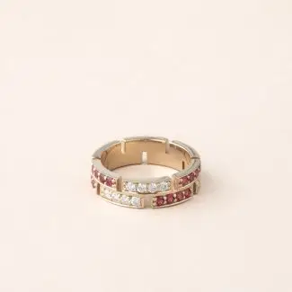 Alliance 1848 spinelle rouge diamant