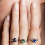 Assortiment de 3 bagues Fanny et Eléonore avec une pierre de centre et des diamants