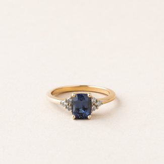 Bague tanzanite or jaune Eléonore - or jaune - tanzanite et diamants
