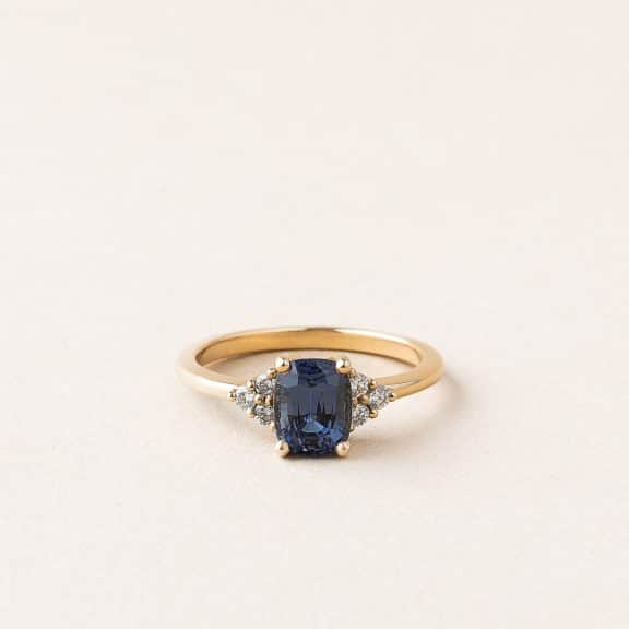 Bague tanzanite or jaune Eléonore - or jaune - tanzanite et diamants