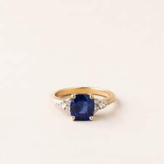 Bague or saphir et diamants - Fanny - or jaune - saphir et diamants