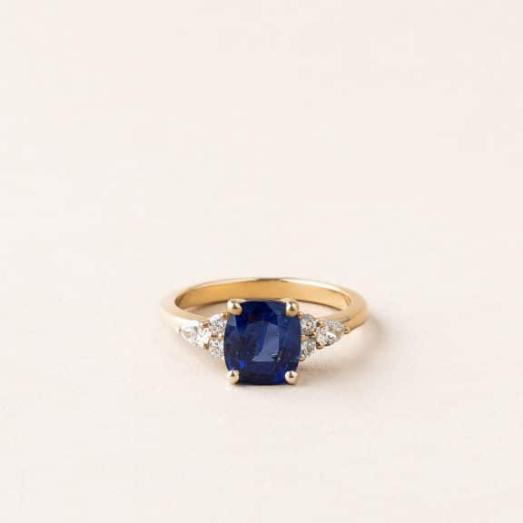 Bague or saphir et diamants - Fanny - or jaune - saphir et diamants