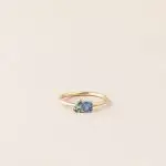 Bague capucine saphir bleu vert