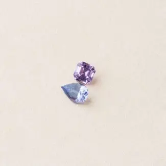Capucine saphirs violet bleu à sertir sur un bijou