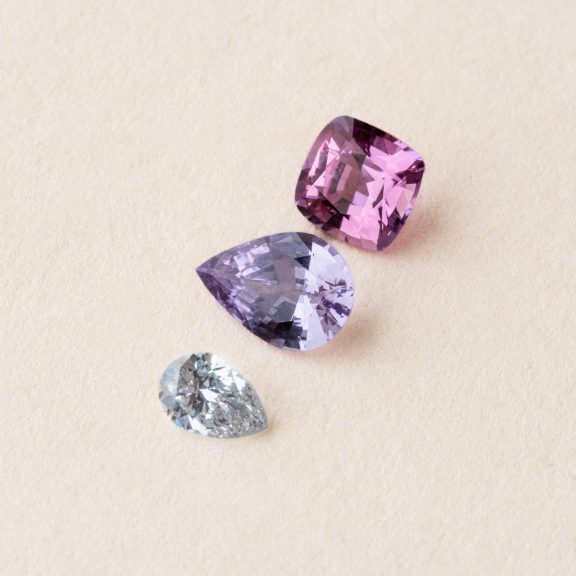 Capucine saphir violet rose diamant