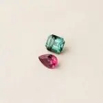 Bague Capucine tourmalines rose et lagon
