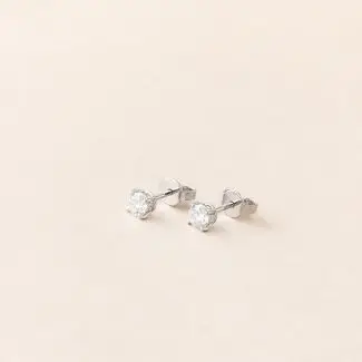 Boucles d'oreilles puces diamants 0,50 carat