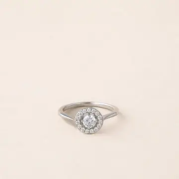 Bague diamant 0,30 carat et halo de diamants - modèle Halo de Charles Arteon Joaillerie