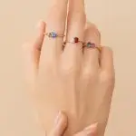 Bagues Capucine Saphirs, Rubis et Diamant