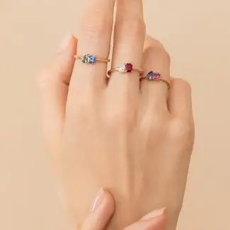 Bagues Capucine Saphirs, Rubis et Diamant