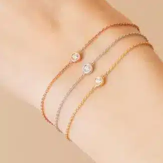 Bracelet Diamant femme Le Serti Clos 0,06 carat - 3 Ors