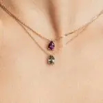 collier saphir vert or jaune