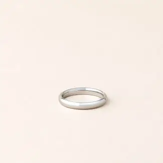 Alliance jonc bombé 3 mm or blanc