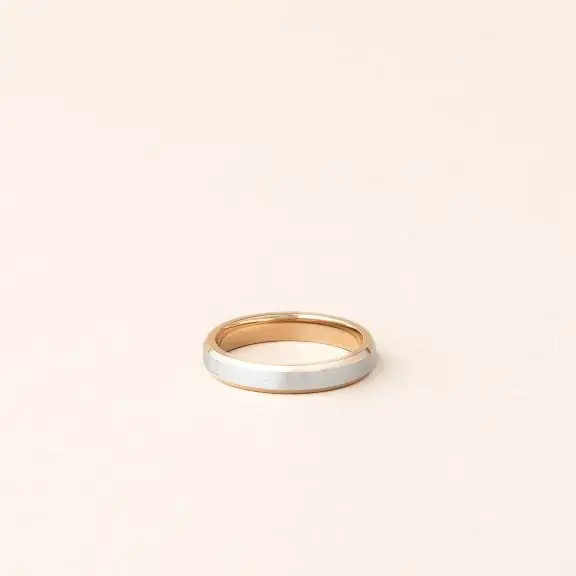Alliance or blanc et rose homme originale Nobu