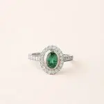 Bague grenat tsavorite et diamants Eugénie