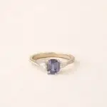 Bague spinelle lavande or jaune Jeanne