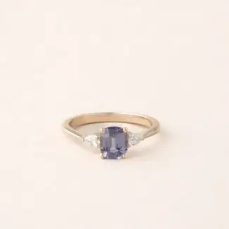 Bague spinelle lavande or jaune Jeanne