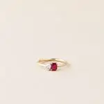 Bague capucine diamant rubis