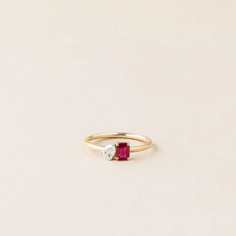 Bague capucine diamant rubis