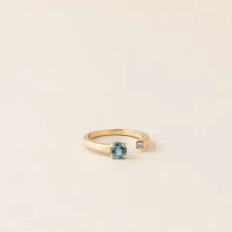 Bague Cassiopée aigue marine
