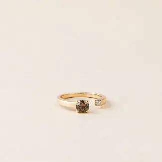 Bague cassiopée grenat démantoide