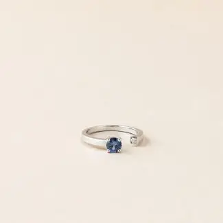 Bague Cassiopée saphir bleu