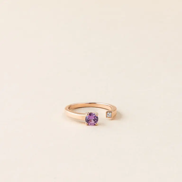 Bague Cassiopée saphir rose