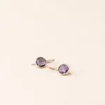 Boucles d'oreilles améthyste - le serti clos