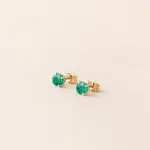 Boucles d'oreilles émeraude. - clous et puces émeraude