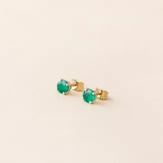 Boucles d'oreilles émeraude. - clous et puces émeraude