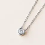 Collier le serti clos Diamant or blanc