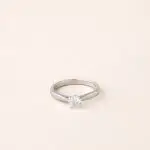 Solitaire diamant Eve or blanc