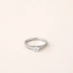 Le solitaire pavé diamant 0,30 carat Charles Arteon Joaillerie