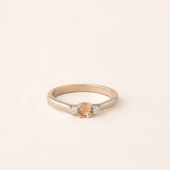 Bague saphir orange eden