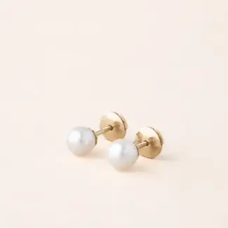 Boucles d oreille perles de culture d'Akoya - Perles japonaises Akoya blanches