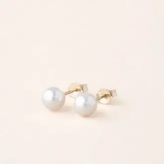Boucles d'oreilles perle de culture blanche - eau douce - grand modèle - Charles Arteon Joaillerie
