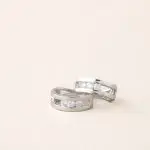 Boucles d'oreilles dormeuses diamants