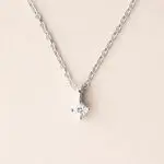 Collier diamant 4 griffes solitaire