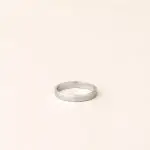 Alliance ruban homme 3 mm or blanc