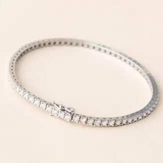 Bracelet Tennis diamants or blanc