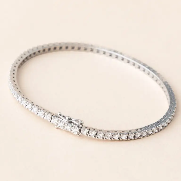 Bracelet Tennis diamants or blanc
