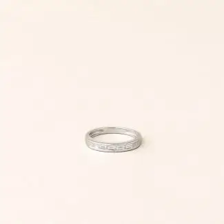 Alliance diamant Baguette en or blanc