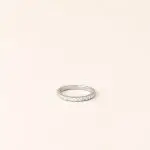 Alliance diamant femme - Louise Diamants serti griffes, grand modèle