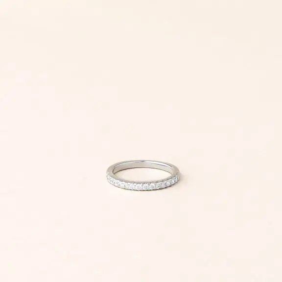 Alliance diamant femme - Louise Diamants serti griffes, grand modèle