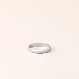 Alliance demi jonc 3,5 mm or blanc