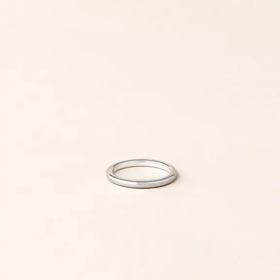 Alliance jonc or femme et homme - mixte modèle jonc prestige 2,5 mm or blanc - Charles Arteon Joaillerie